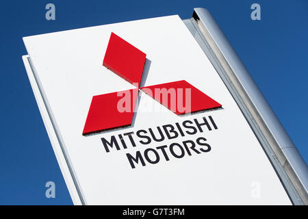 Mitsubishi concessionaria auto a Belleville, Ont., il 24 giugno 2016 Foto Stock