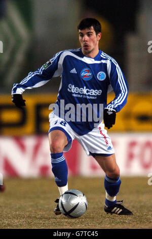 Calcio - Francia Premiere Division - Strasburgo / Caen - Stade de la Meinau. Pascal Johansen, Strasburgo Foto Stock