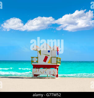 Miami beach Torre baywatch in South beach Florida USA Foto Stock