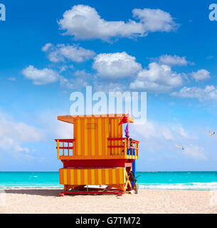 Miami beach Torre baywatch in South beach Florida USA Foto Stock