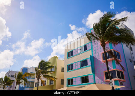 Miami Beach Ocean Boulevard quartiere Art Deco in Florida USA Foto Stock