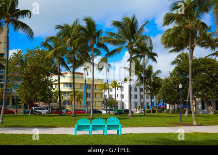 Miami Beach Ocean Boulevard quartiere Art Deco in Florida USA Foto Stock