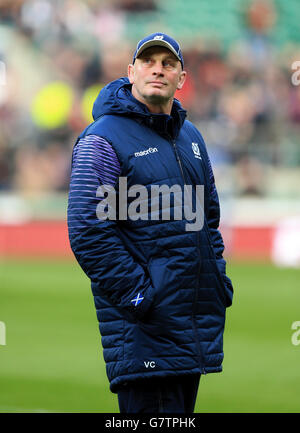 Rugby Union - 2015 RBS 6 Nazioni - Inghilterra / Scozia - Twickenham. Scotland testa coach Vern Cotter Foto Stock