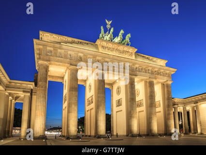 La Porta di Brandeburgo, Berlino, Germania Foto Stock