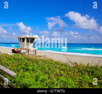 Palm Beach spiaggia Torre baywatch in Florida USA Foto Stock