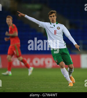 Calcio - 2015 UEFA Under 21's Championship - Qualifiche - Gruppo uno - Galles Under 21's contro Bulgaria Under 21's - Cardiff City S. Bulgaria Antonio Vutov Foto Stock