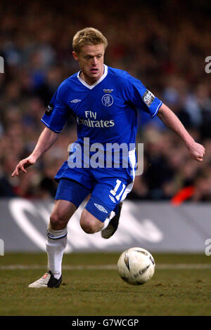 Calcio - Carling Cup - finale - Chelsea v Liverpool - Millennium Stadium. Damien Duff, Chelsea Foto Stock