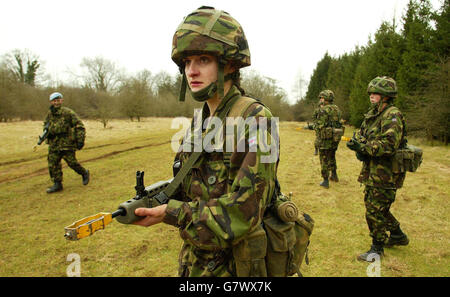 La formazione di base all'esercito reggimento di formazione - Winchester Foto Stock