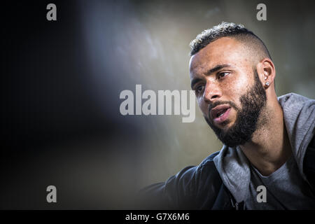 Calcio - Lega Belga Proximus - John Bostock Feature - OH Leuven. Il centrocampista inglese John Bostock del team belga di seconda divisione OH Leuven è stato raffigurato durante un'intervista Foto Stock