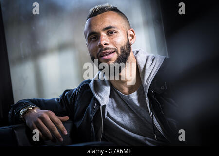 Calcio - Lega Belga Proximus - John Bostock Feature - OH Leuven. Il centrocampista inglese John Bostock del team belga di seconda divisione OH Leuven è stato raffigurato durante un'intervista Foto Stock