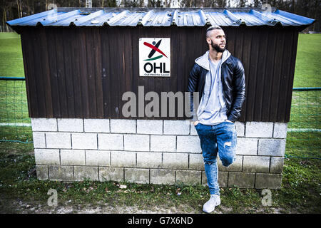 Calcio - Lega Belga Proximus - John Bostock Feature - OH Leuven. Il centrocampista inglese John Bostock del team belga di seconda divisione OH Leuven è stato raffigurato durante un'intervista Foto Stock