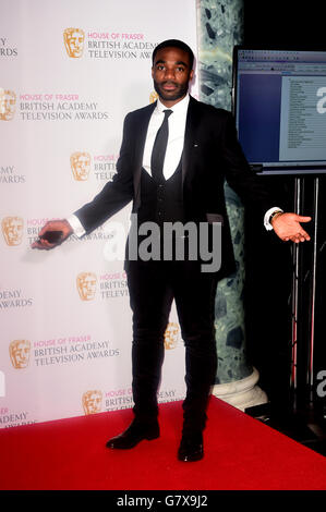 Ore Oduba alla House of Fraser British Academy of Television Awards al Theatre Royal, Drury Lane a Londra. PREMERE ASSOCIAZIONE foto. Data immagine: Domenica 10 maggio 2015. Vedere la storia di PA SHOWBIZ BAFTA. Il credito fotografico dovrebbe essere: Ian West/PA Wire Foto Stock