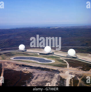 Militare - Fylingdales - missile balistico Early Warning System Station - RAF - Fylingdales Mori, Nord Yorskhire Foto Stock