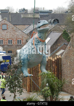 Wookey Hole Caves Tyrannosaurus Rex Foto Stock