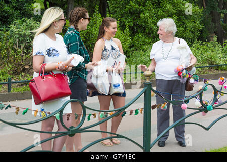 Bournemouth Dorset, Regno Unito. 27 Giugno, 2016. Il Townswomen corporazioni della bomba di filato giardini di Bournemouth e il lungomare Credito: Carolyn Jenkins/Alamy Live News Foto Stock