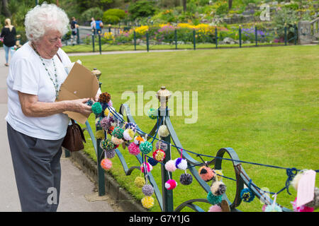 Bournemouth Dorset, Regno Unito. 27 Giugno, 2016. Il Townswomen corporazioni della bomba di filato giardini di Bournemouth e il lungomare Credito: Carolyn Jenkins/Alamy Live News Foto Stock