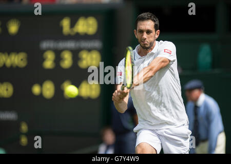 Il torneo di Wimbledon Tennis Championships 2016 tenutasi a tutti, UK. Il 27 giugno, 2016. Lawn Tennis e Croquet Club di Londra, Inghilterra, Regno Unito. James in azione. Credito: Duncan Grove/Alamy Live News Foto Stock