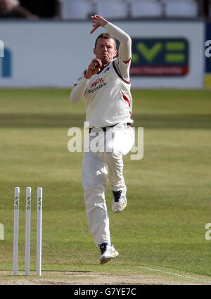 Cricket - LV County Championship - Divisione due - giorno due - Northamptonshire / Lancashire - The County Ground. Peter Siddle del Lancashire durante il campionato della contea di LV, la divisione due si disputò al County Ground, Northamptonshire. Foto Stock