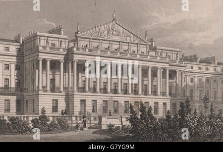 REGENTS PARK. Il centro di Cumberland terrazza. Londra. Pastore, stampa 1828 Foto Stock