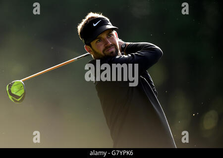 Scott Jamieson scozzese durante il secondo giorno del campionato BMW PGA 2015 al Wentworth Golf Club, Surrey. Foto Stock