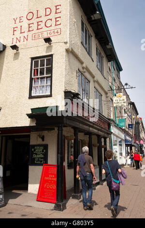 Regno Unito, Cumbria, Kendal Highgate, Ye Olde Fleece Inn, stabilito in 1654 Foto Stock