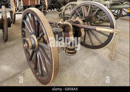 Museo Storico Nazionale di Artiglieria carrelli Cavalli modello 1844 - Egli cavalcava tutte le pistole Foto Stock