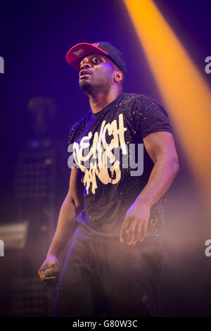 Lethal Bizzle durante il Big Weekend di radio 1, tenuto a Earlham Park, Norwich. Foto Stock