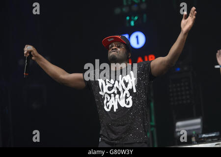 Lethal Bizzle durante il Big Weekend di radio 1, tenuto a Earlham Park, Norwich. Foto Stock