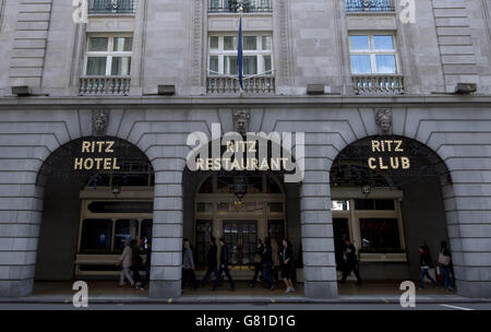 Celebrity Hangouts, Londra. Vista generale del 'The Ritz' nel centro di Londra. Foto Stock