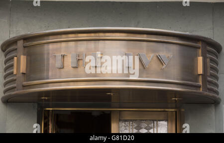 Celebrity Hangouts - Londra. Vista generale di 'The Ivy' nel centro di Londra. Foto Stock