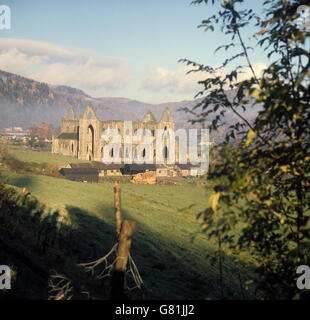 Abbazia di Tintern - Monmouthshire. Abbazia di Tintern nel Monmouthshire. Foto Stock