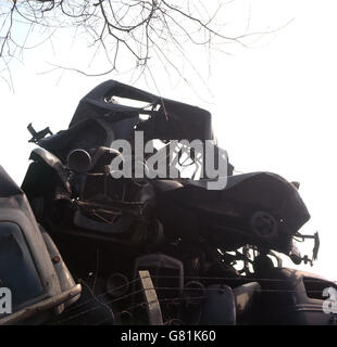 Automobilismo - vetture demolite funzione - Waltham Cross, Hertfordshire Foto Stock