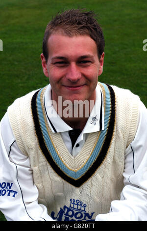 Cricket - Derbyshire County Cricket Club - 2005 Photocall - County Ground. Ben Spendlove, Derbyshire Foto Stock