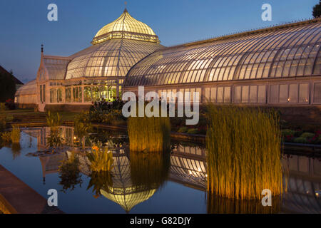 Il giardino acquatico PHIPPS CONSERVATORIO VITTORIANO (©Signore & BURNHAM 1893) GIARDINO BOTANICO OAKLAND PITTSBURGH PENNSYLVANIA USA Foto Stock