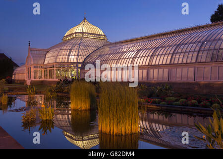 Il giardino acquatico PHIPPS CONSERVATORIO VITTORIANO (©Signore & BURNHAM 1893) GIARDINO BOTANICO OAKLAND PITTSBURGH PENNSYLVANIA USA Foto Stock