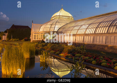 Il giardino acquatico PHIPPS CONSERVATORIO VITTORIANO (©Signore & BURNHAM 1893) GIARDINO BOTANICO OAKLAND PITTSBURGH PENNSYLVANIA USA Foto Stock