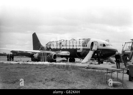 Le catastrofi e incidenti - Fire - British Airtours Boeing 737 - Aeroporto di Manchester Foto Stock