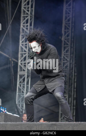 Holywood Undead live sul palco il giorno 2 del festival Download il 13 2015 giugno a Donington Park, Regno Unito Foto Stock