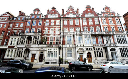 Stock di Belgravia e Knightsbridge. Cadogan Square a Londra. Foto Stock