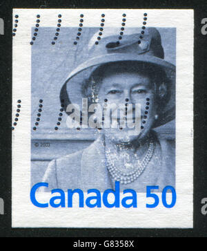 CANADA - circa 2004: timbro stampato dal Canada, mostra Quenne Elizabeth II, circa 2004 Foto Stock
