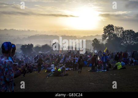 Glastonbury Festival 2015 - Conseguenze Foto Stock