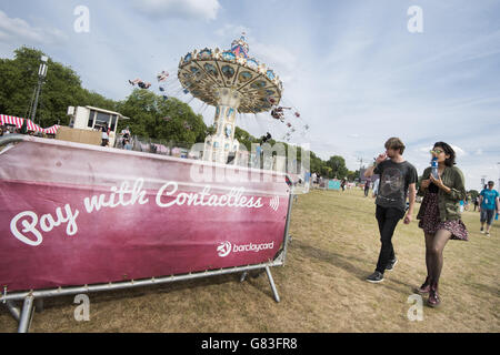 Branding al British Summertime Festival di Hyde Park, Londra. Foto Stock