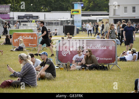 Branding al British Summertime Festival di Hyde Park, Londra. Foto Stock