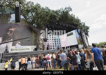 British Summer Time Hyde Park - Londra. Marchiatura al British Summertime Festival di Hyde Park, Londra. Foto Stock