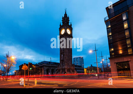 Albert Memorial Clock in Belfast Foto Stock