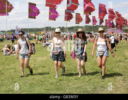 Glastonbury Festival 2015 - Preparazioni Foto Stock