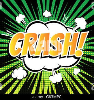 Crash fumetto fumetto stile retrò Illustrazione Vettoriale