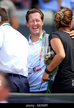 Jonas Bjorkman durante il secondo giorno dei Campionati di Wimbledon all'All England Lawn Tennis and Croquet Club, Wimbledon. Foto Stock