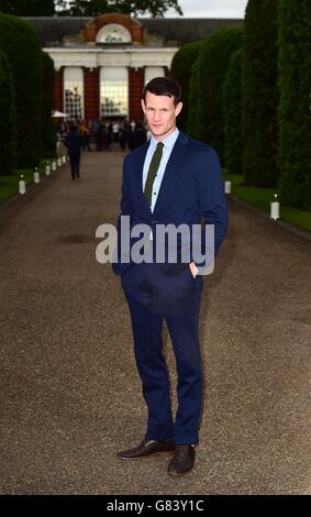 Matt Smith partecipa a un pre-Wimbledon Party ospitato da Vogue e Ralph Lauren al Kensington Palace Orangerie, Londra. Foto Stock