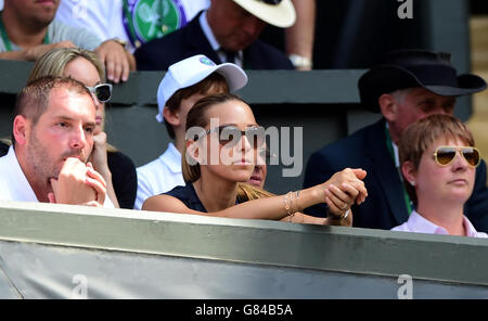 Jelena Djokovic il terzo giorno dei Campionati di Wimbledon all'All England Lawn Tennis and Croquet Club di Wimbledon. Foto Stock